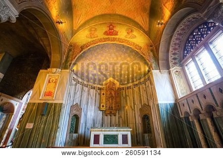 London, Uk - May 13 2018: Westminster Cathedral Or The Metropolitan Cathedral Of The Precious Blood