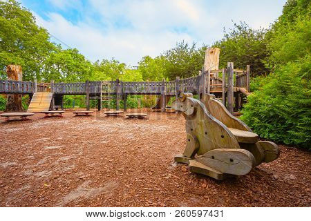 London, Uk - May 23 2018: The Diana, Princess Of Wales Memorial Playground Is A Memorial To Diana, P