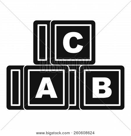 Abc Cubes Icon. Simple Illustration Of Abc Cubes Icon For Web