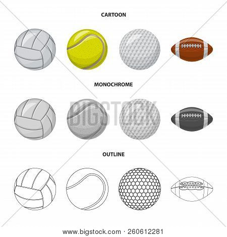Vector Illustration Of Sport And Ball Symbol. Collection Of Sport And Athletic Stock Vector Illustra