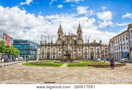 Braga, Portugal - June 18, 2016: Sao Marcos Hospital Church (igreja Do Sao Marcos) In Braga, Portuga