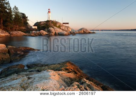 Point Atkinson Lighthouse At Sunset