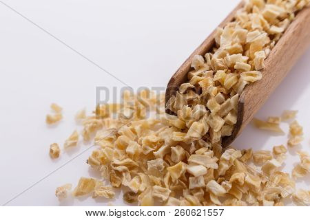 Fragrant Dried Parsnip On A White Acrylic Background