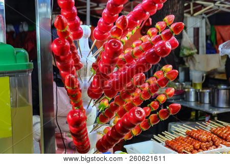 Tang Hulu Chinese Famous Street Food In Yiwu Night Market