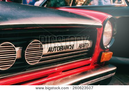 Ancona , Italy - Set 23 - 2018 : Autobianchi A 1112 Abarth Old Car