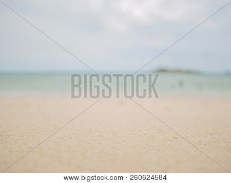 Emtry Tropical Idyllic Beach Background.beautiful Endless Horizon With Sky And White Sand.samae San 