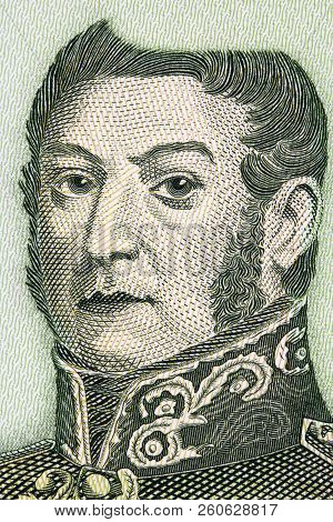 Jose De San Martin Portrait From Argentine Money