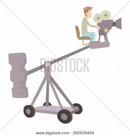 Difficult Filming Icon. Cartoon Illustration Of Difficult Filming Icon For Web