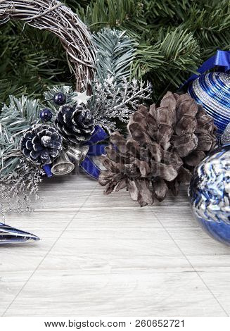 Christmas Accessories Cone On Wooden