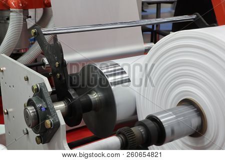 Winding Unit Of Extrusion Plastic Film Blowing Machine ; Close Up