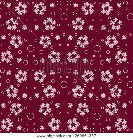 Abstract Seamless Pattern With Red Elements. Vector Illustration Eps 10.