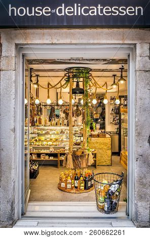 Makarska, Croatia - July 19, 2018: Interior Of Groccery Store In Makarska City, Croatia
