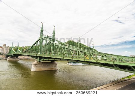 Editorial, Liberty Or Freedom Bridge On The River Danube, Budapest, Hungary