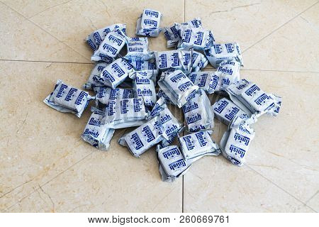 Illustrative Editorial Of Finish Powerball Dish Washing Machine Tablets - Bournemouth, United Kingdo