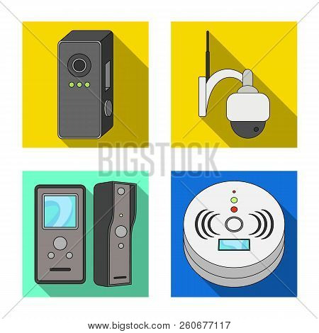 Vector Design Of Cctv And Camera Symbol. Set Of Cctv And System Vector Icon For Stock.