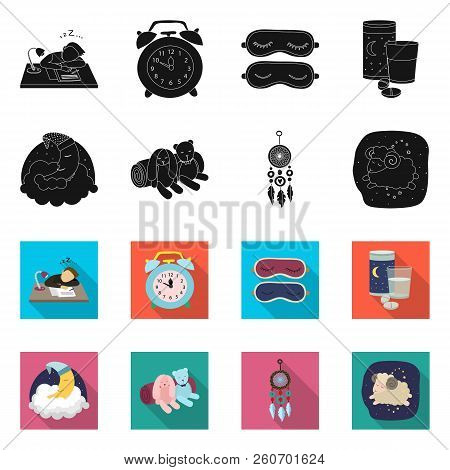 Vector Design Of Dreams And Night Sign. Collection Of Dreams And Bedroom Vector Icon For Stock.