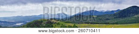 Guardsman Pass Views Of Panoramic Landscape Of The Pass, Midway And Heber Valley Along The Wasatch F