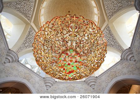 Decoração de Mesquita Sheikh Zayed. Abu Dhabi, Emirados Árabes Unidos