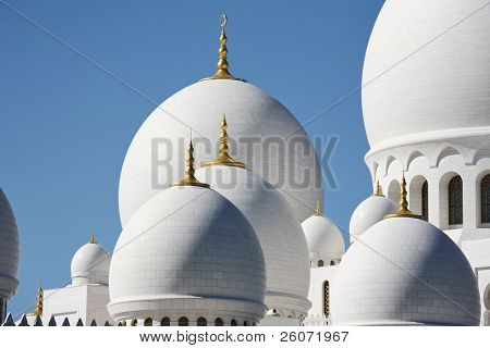 Cupole della Moschea di Sheikh Zayed di Abu Dhabi, Emirati Arabi