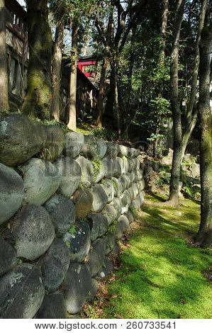 Inuyama, Japan-23 Apr, 2018: Haritsuna Shrine At Inuyama Castle In Aichi Prefecture, Japan. Aichi Pr