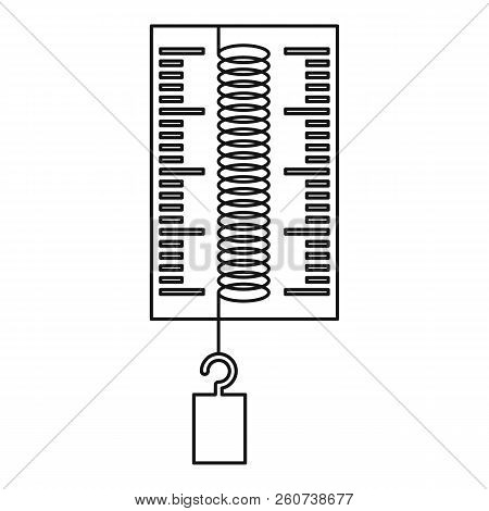 Dynamometer With A Hook Icon. Outline Illustration Of Dynamometer With A Hook Icon For Web