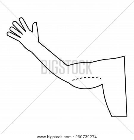 Plastic Surgery, Flabby Arm Correction Icon. Outline Illustration Of Plastic Surgery, Flabby Arm Cor