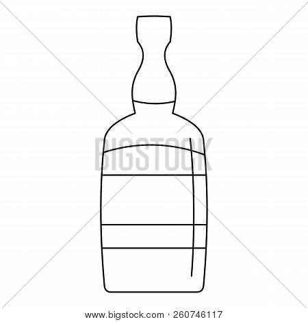Brandy Bottle Icon. Outline Illustration Of Brandy Bottle Icon For Web