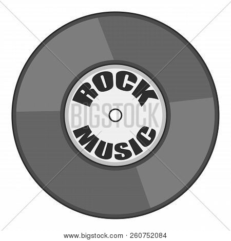 Rock Music Vinyl Record Icon. Cartoon Illustration Of Rock Music Vinyl Record Icon For Web