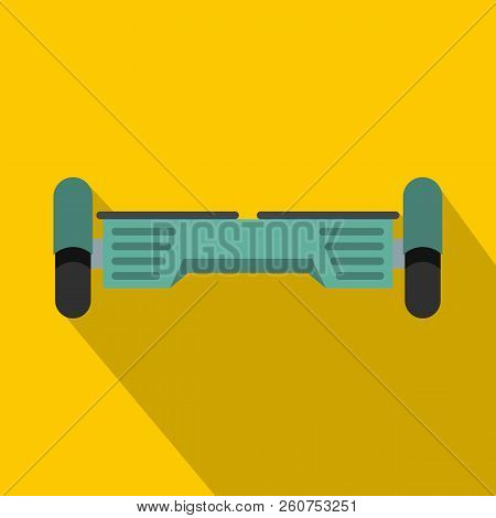 Hover Board Gyro Pod Icon. Flat Illustration Of Hover Board Gyro Pod Icon For Web Isolated On Yellow
