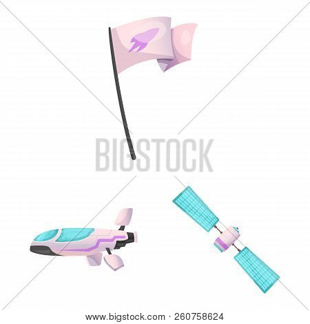 Vector Design Of Mars And Space Symbol. Set Of Mars And Planet Stock Vector Illustration.