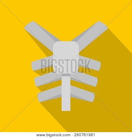 Human Thorax Icon. Flat Illustration Of Human Thorax Icon For Web