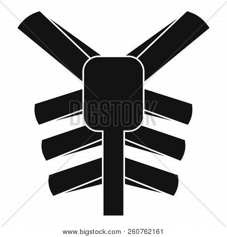 Human Thorax Icon. Simple Illustration Of Human Thorax Icon For Web