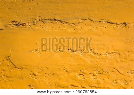 Texture Of Wood With A Nonsmooth Surface Defects And Orange Cracked Paint