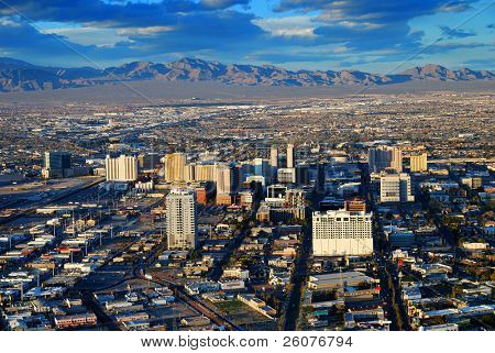 LAS VEGAS - MAR 4: Vegas Strip luchtfoto op 4 maart 2010 in Las Vegas, Nevada. De Las Vegas Stri