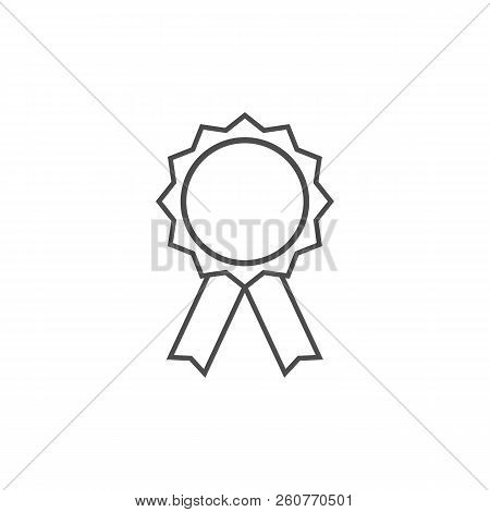 Medal Icon. Trophy Symbol. Vector Illustration, Flat Design.