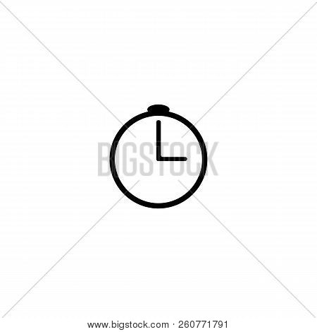 Time Sign. Alarm, Clock Icon, Vector Illustration. Flat Design.