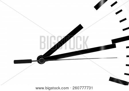 Clock In The White  Background