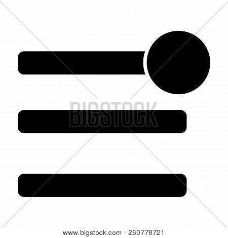 Humburger Menu Solid Icon. Menu Notification Vector Illustration Isolated On White. Menu Navigation 