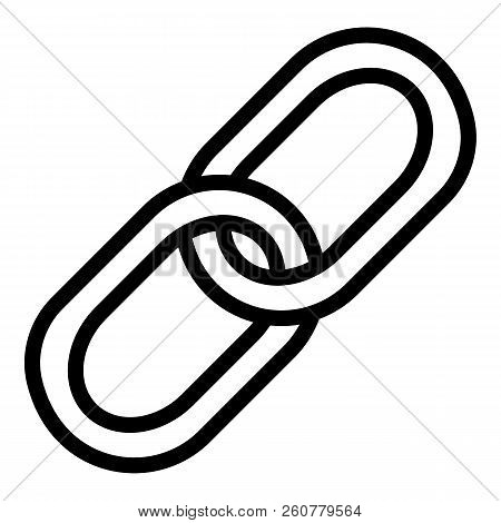 Chain Line Icon. Link Vector Illustration Isolated On White. Reference Outline Style Design, Designe
