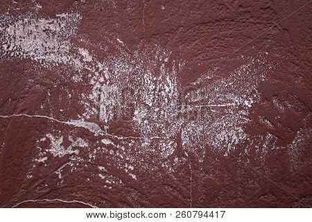 Irradiated Green Paint On Rusty Iron Closeup
