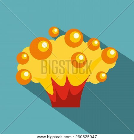 High Power Explosion Icon. Flat Illustration Of High Power Explosion Icon For Web