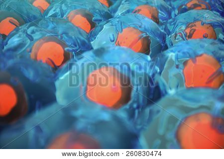 Human Cells. Cell Colony. Concept Of Science And Medicine. Regeneration Of Cells, Renewal Of Cells, 