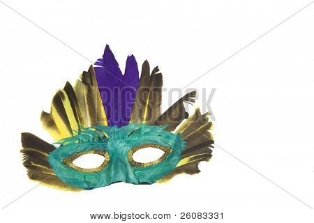 Karneval maske, på hvid baggrund