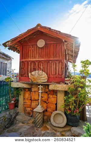 Horreo in Combarro Galician village of Pontevedra at Galicia Spain