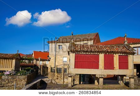 Horreo in Combarro Galician village of Pontevedra at Galicia Spain