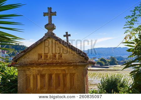 Horreo in Combarro Galician village of Pontevedra at Galicia Spain