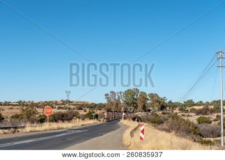 Single Lane Road Bridge Over The Riet River Near Koffiefontein In The Free State Province