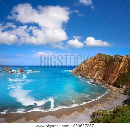 Playa del Silencio in Cudillero Asturias from Spain