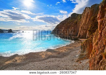 Playa del Silencio in Cudillero Asturias from Spain