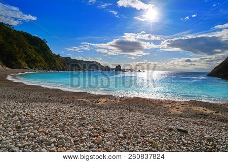 Playa del Silencio in Cudillero Asturias from Spain